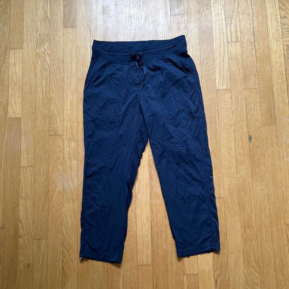 Lululemon Navy blue capri pants with drawstring waist